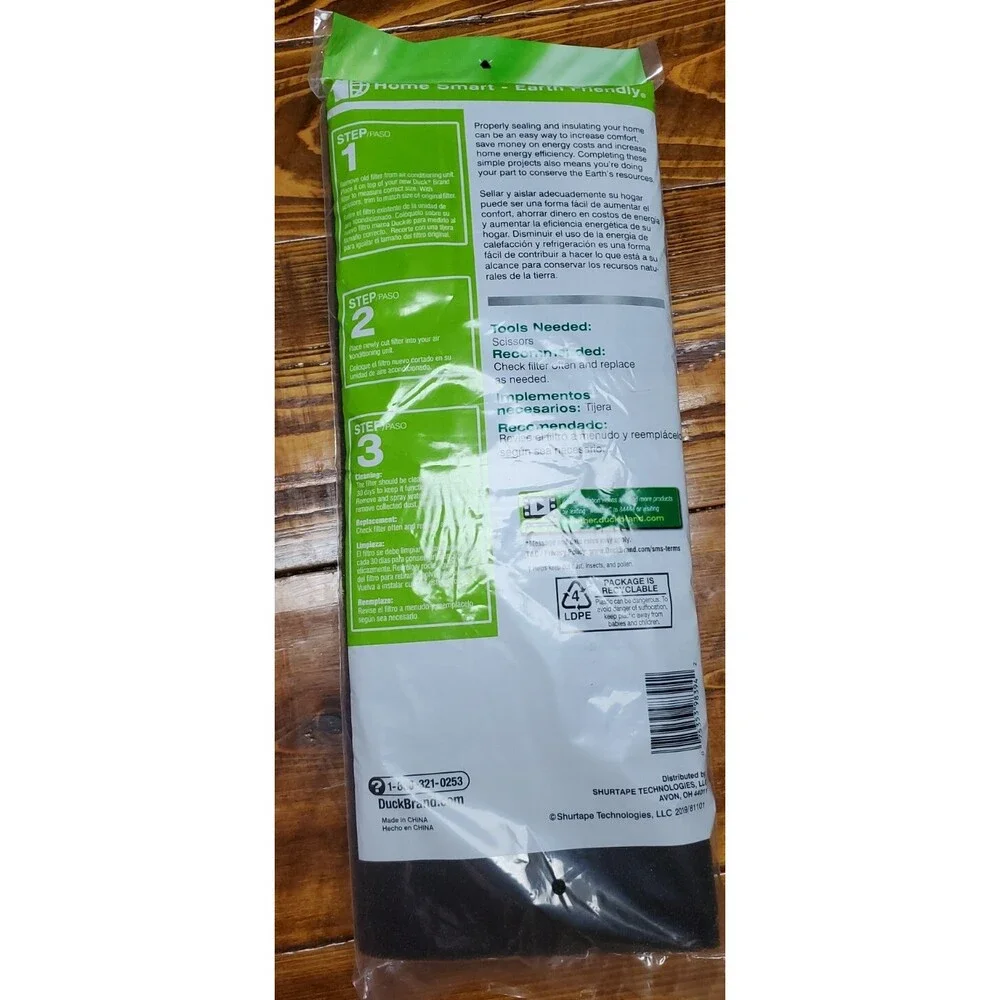 Duck Window AC Foam Replacement Filter 24x15x1/4 Washable Reusable Cut to Size